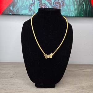 Vintage 90's Butterfly Metal Stretch Belt Y2K/Necklace